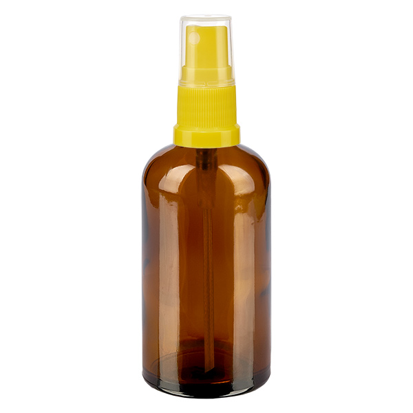Flacone spray da 100 ml giallo/trasparente STD BrownLine UT18/100