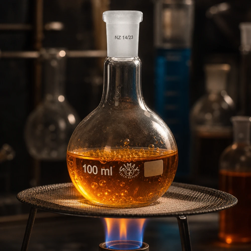 Matraccio da 100ml con giunto standard smerigliato (14/23) Pallone da laboratorio 100ml trasparente con graduazione e giunto smerigliato standardizzato 14/23