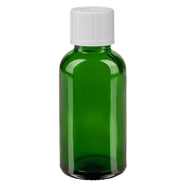 Bottiglia da farmacia verde da 30 ml. SV STD KiSi bianco/11mm ApoGlas
