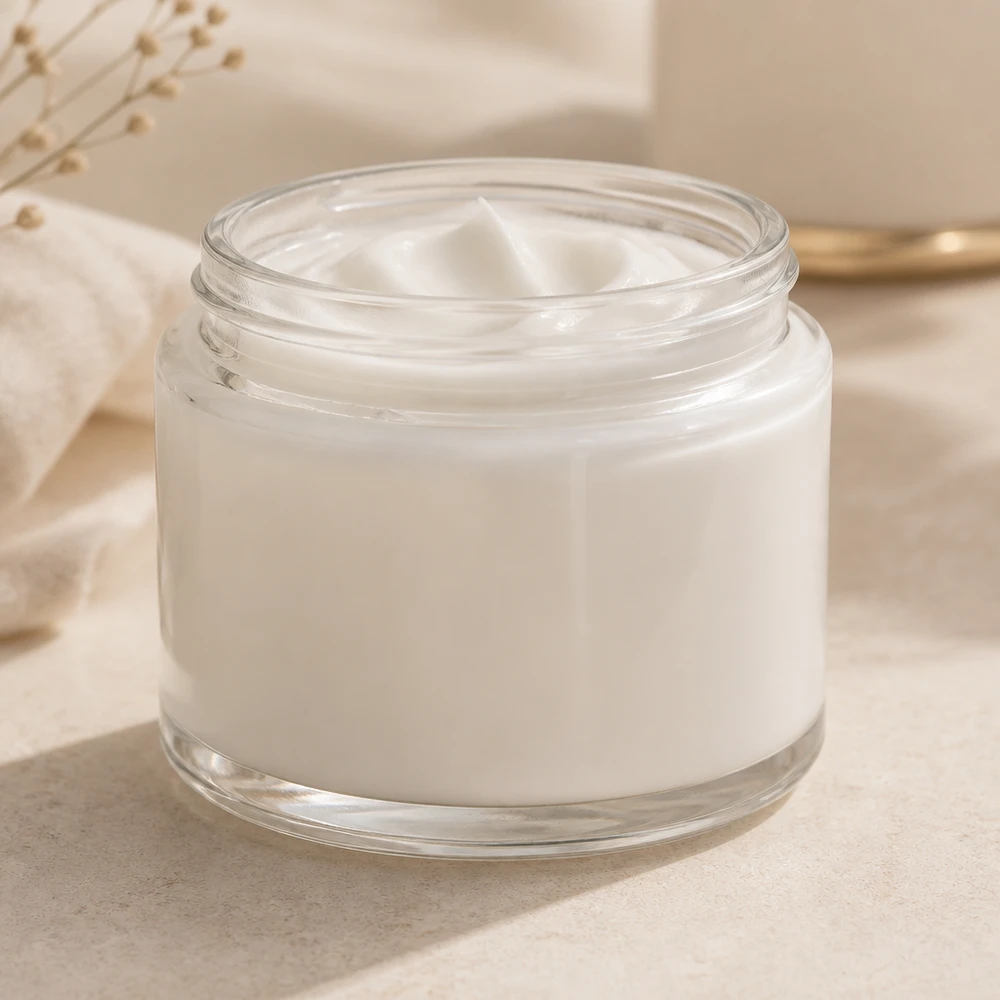 Vasetto per unguenti (vasetto di vetro) 250 ml trasparente, senza coperchio Barattolo in vetro trasparente 250ml Vista ravvicinata senza coperchio per cosmetici e unguenti Vista ravvicinata