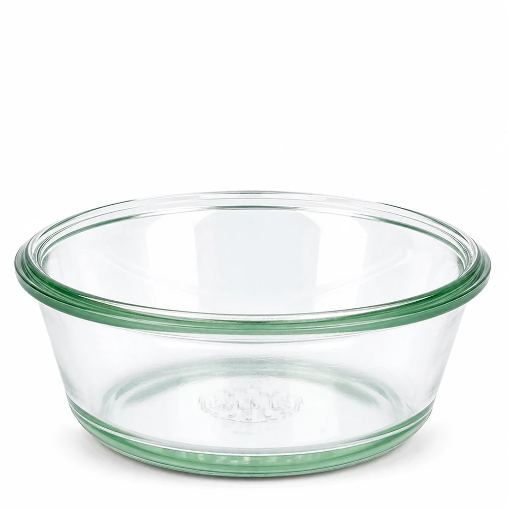 WECK vaso gourmet 300ml RR120 vaso per conserve trasparente con bordo verde in vetro borosilicato per conserve