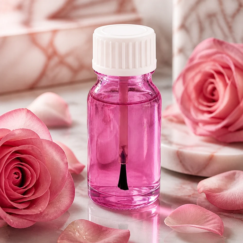 Flacone a pennello da 10ml PurpleLine UT18/10 standard bianco Flacone compatto con pennello da 10 ml, ideale per smalti, lucidalabbra e cosmetici liquidi.
