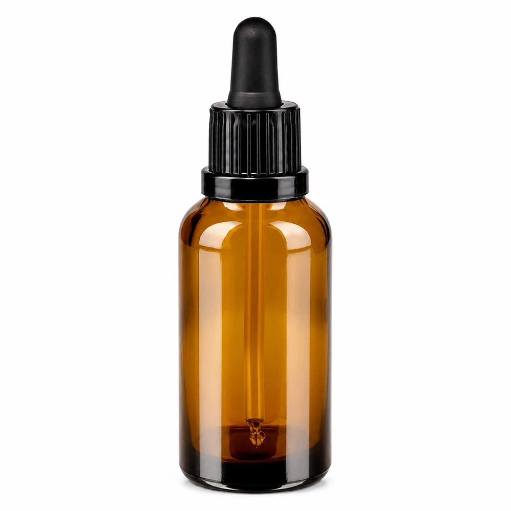 Flacone per pipette da 30 ml nero OV BrownLine UT18/30 Flacone contagocce compatto da 30 ml in un elegante colore marrone con pratico tappo a pipetta