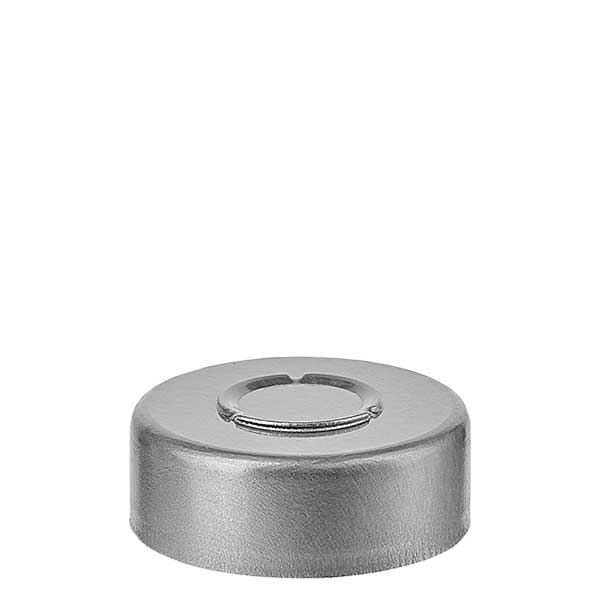 Tappo a svasare 20,25 x 7,4 mm con strappo centrale, argento Tappo a svasare 20,25 x 7,4 mm con strappo centrale, argento