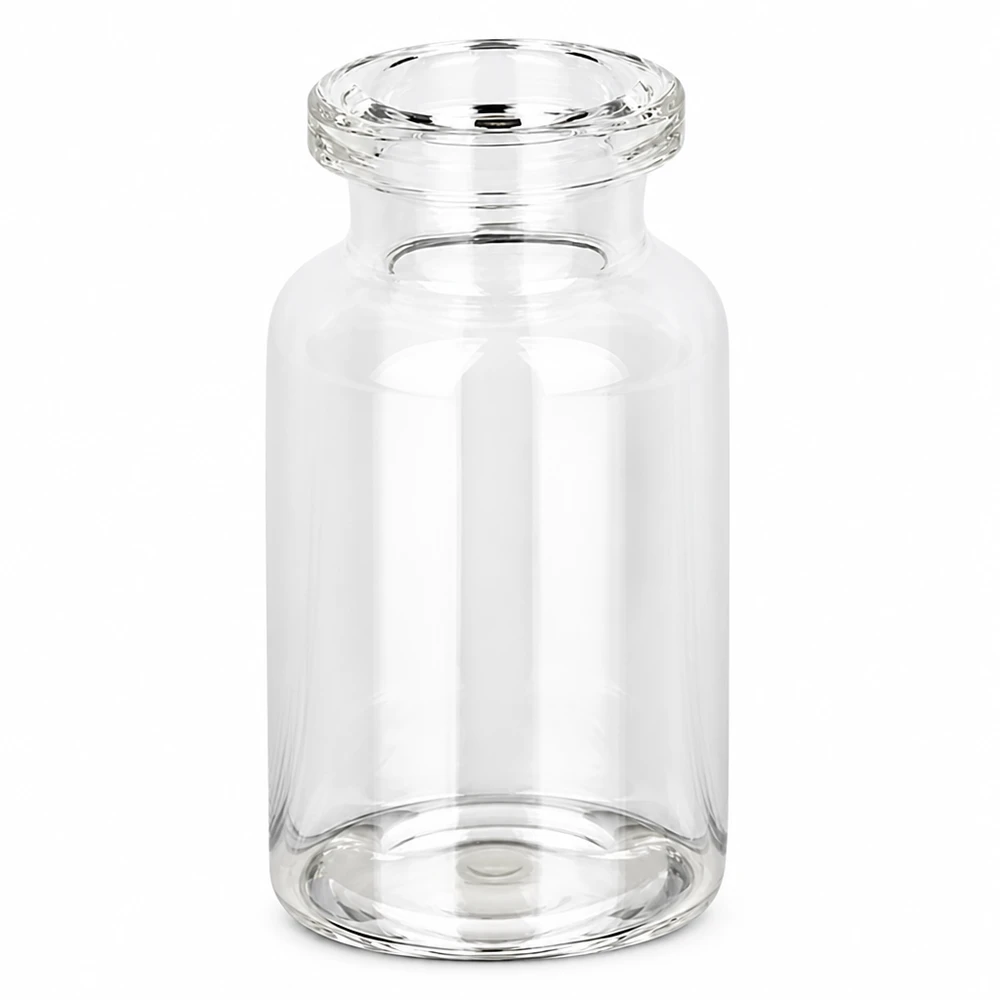 Flacone per iniezione in vetro trasparente 10ml Transparente 10ml Glasvial Injektionsflasche mit Crimphals für Impfstoffe und Medikamente