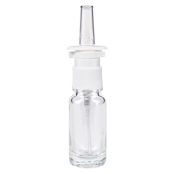 Flacone spray nasale trasparente da 10 ml bianco/tr. STD ApoGlas