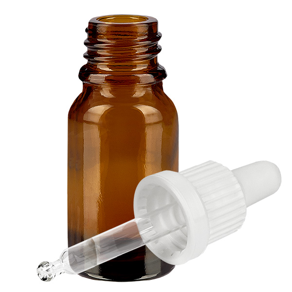 Flacone per pipette da 10 ml bianco OV BrownLine UT18/10