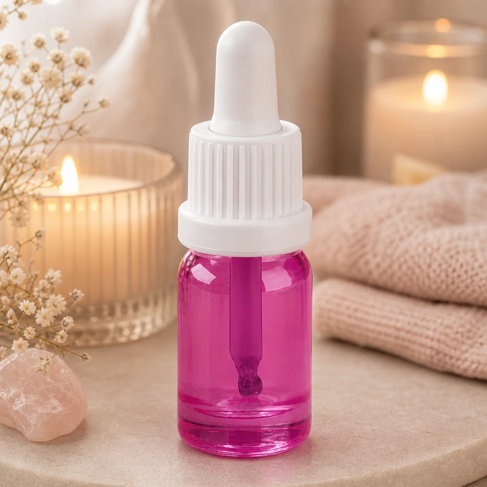 Bottiglia per pipette da 5ml bianco originalità tappo a vite PurpleLine UT18/5 Pratico flacone in vetro da 5 ml con tappo a pipetta a prova di perdite, da portare in viaggio e in viaggio