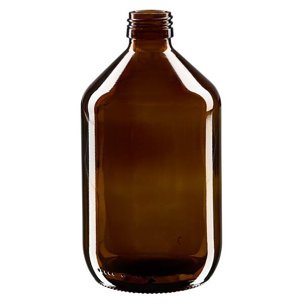 Flacone per medicinali da 500ml marrone, senza tappo PP28 ApoGlas