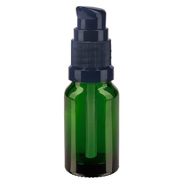 Flacone a pompa verde 10ml STD nero ApoGlas Flacone a pompa verde 10ml STD nero ApoGlas