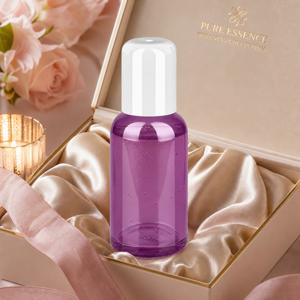 Flacone roll-on da 30 ml bianco standard PurpleLine UT18/30 Flacone roll-on in vetro da 30 ml in un elegante colore viola, ideale per la cosmesi e l'aromaterapia fai-da-te.