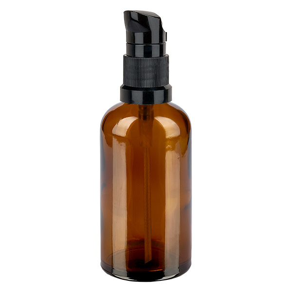 Flacone a pompa da 100 ml nero STD BrownLine UT18/100