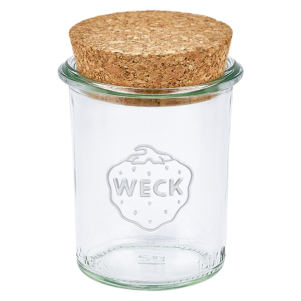 Bicchieri da 160 ml WECK RR60 con tappo in sughero naturale