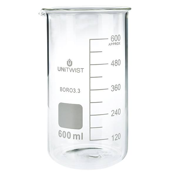 Bicchiere 600ml borosilicato, stampo alto UNITWIST Bicchiere 600ml borosilicato, stampo alto UNITWIST