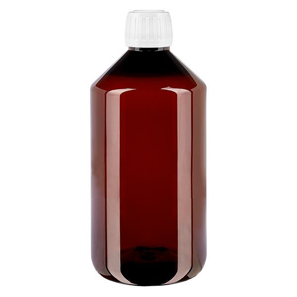 Bottiglia in PET da 750 ml con tappo bianco standard OV Bottiglia in PET da 750 ml con tappo bianco standard OV