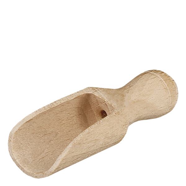 Pala di legno taglia XS a forma semicircolare lunga 5,2 cm Piccolo misurino di legno XS semitondo lungo 5,2 cm in legno naturale per spezie ed erbe aromatiche