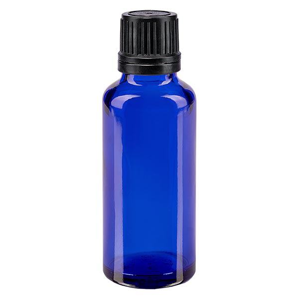 Bottiglia da 30ml blu (Glo.) GR OV nero/8mm ApoGlas Bottiglia da 30ml blu (Glo.) GR OV nero/8mm ApoGlas