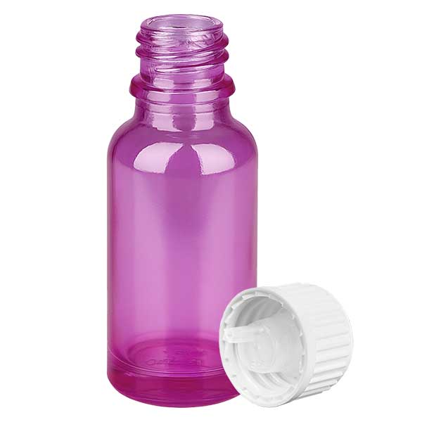 Flacone contagocce da 20 ml 0,9 mm bianco standard PurpleLine. UT18/20