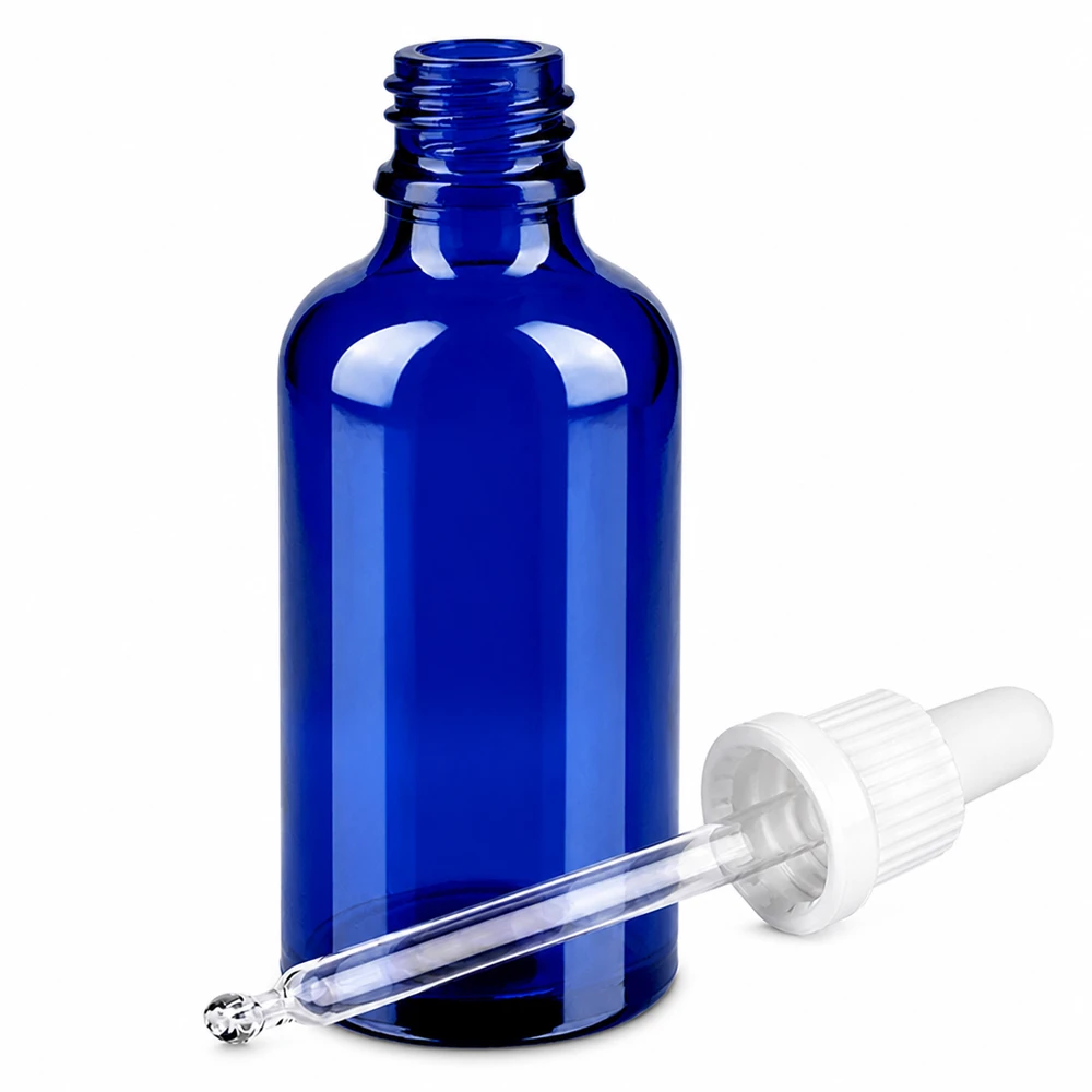 Bottiglia per pipette da 50ml bianca OV BlueLine UT18/50 Bottiglia professionale per pipette da 50 ml blu OV BlueLine UT18/50 per preparazioni liquide
