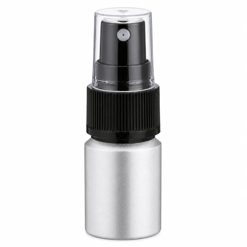 Flacone spray in alluminio colorato di alta qualità da 10 ml per oli essenziali