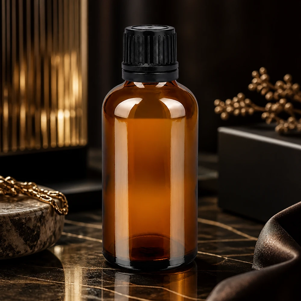 Bottiglia da 50ml 11mm SV nero OV BrownLine UT18/50 Bottiglia in vetro ambrato di alta qualità da 50 ml con protezione UV e tappo a vite sicuro per applicazioni di laboratorio