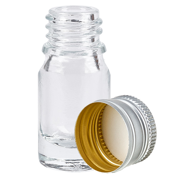 Bottiglia da 5ml 11mm SV Alluminio-Argento STD ClearL. UT18/5