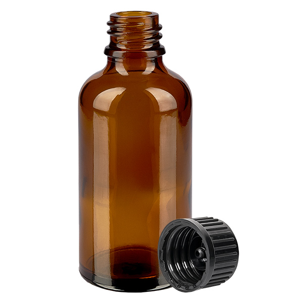 Bottiglia da 50ml 11mm SV nero STD BrownLine UT18/50