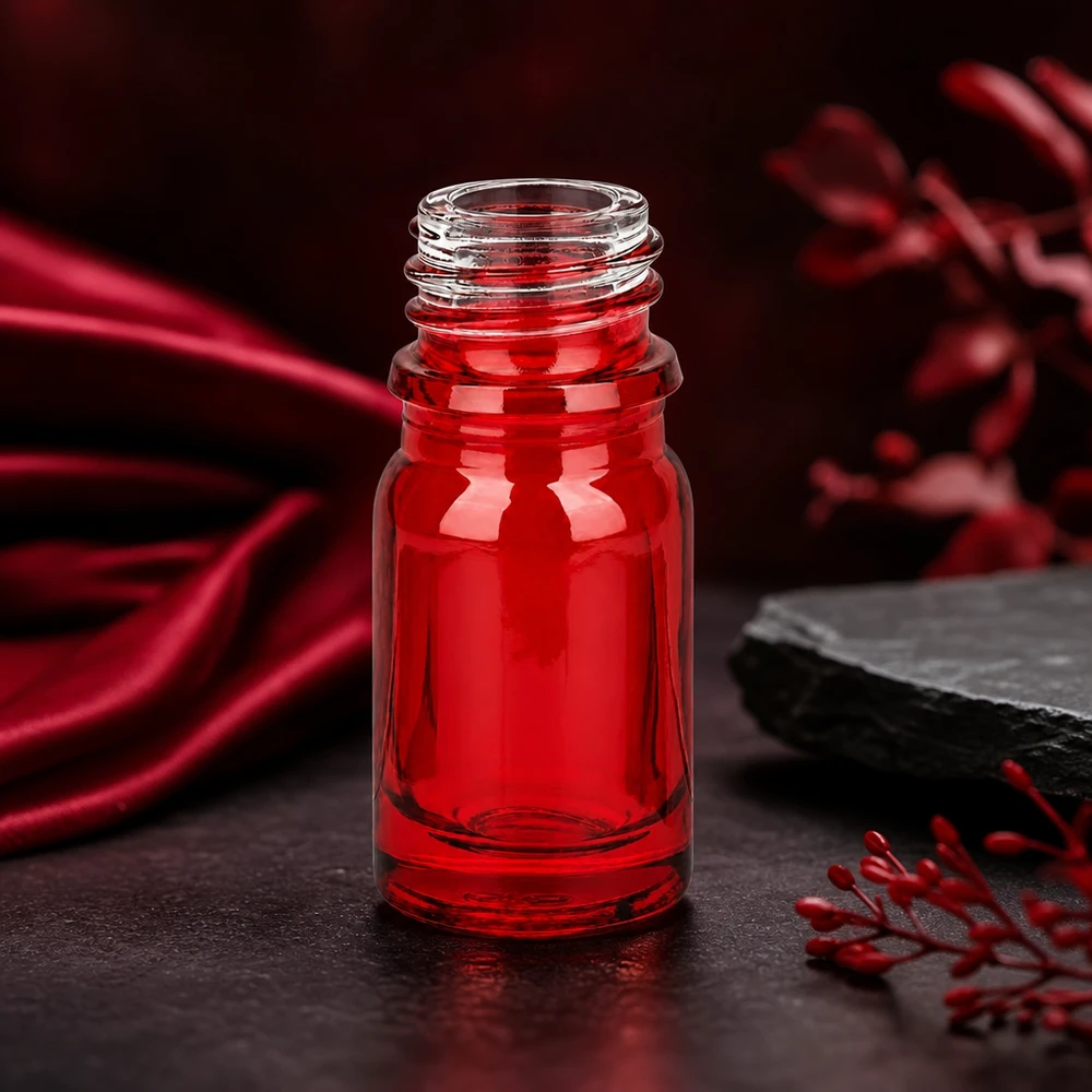 Versatile flacone da farmacia in vetro RedLine UT18/5 da 5 ml per varie sostanze farmaceutiche