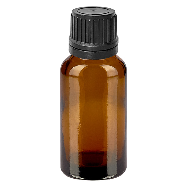 Flacone contagocce da 20 ml 1mm nero OV BrownLine UT18/20