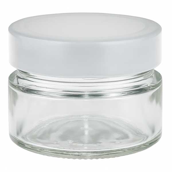 Barattolo rotondo da 80 ml con coperchio BasicSeal bianco profondo UNi...