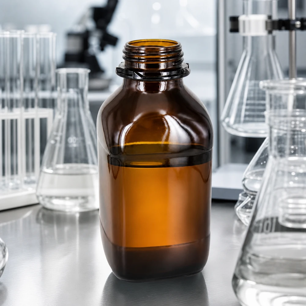 Bottiglia in vetro ambrato da 1000 ml con apertura ampia: la soluzione ideale per conservare i tuoi prodotti in tutta sicurezza Flacone professionale per prodotti chimici da 1000 ml con vetro ambrato per una protezione UV ottimale