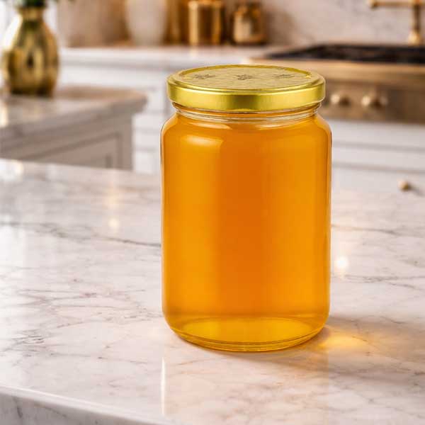 Barattolo rotondo da 795 ml + coperchio BasicSeal a nido d'ape UN..