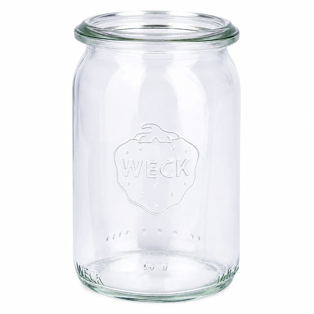 Barattolo cilindrico da 145 ml WECK RR40 WECK vaso cilindrico 145ml RR40 vaso da conserva trasparente senza coperchio per conservazione e stoccaggio
