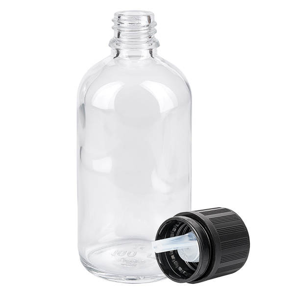 Flacone contagocce da 100 ml. 1mm s. OV KiSi Bli ClearL. UT18/100