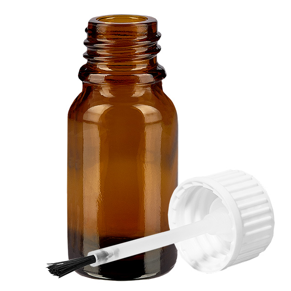 Flacone a pennello da 10 ml bianco STD BrownLine UT18/10