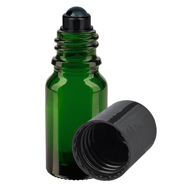 Flacone roll-on 10ml verde STD nero ApoGlas