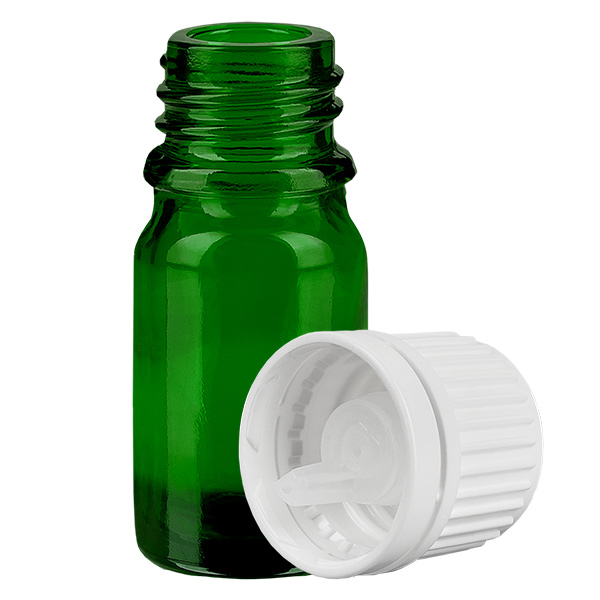Flacone contagocce da 5 ml 0,7 mm bianco OV GreenLine UT18/5 Flacone contagocce da 5 ml 0,7 mm bianco OV GreenLine UT18/5