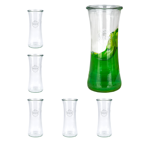 Set di 6 bicchieri Weck da 700 ml tondi da gastronomia Set di 6 bicchieri Weck da 700 ml tondi da gastronomia