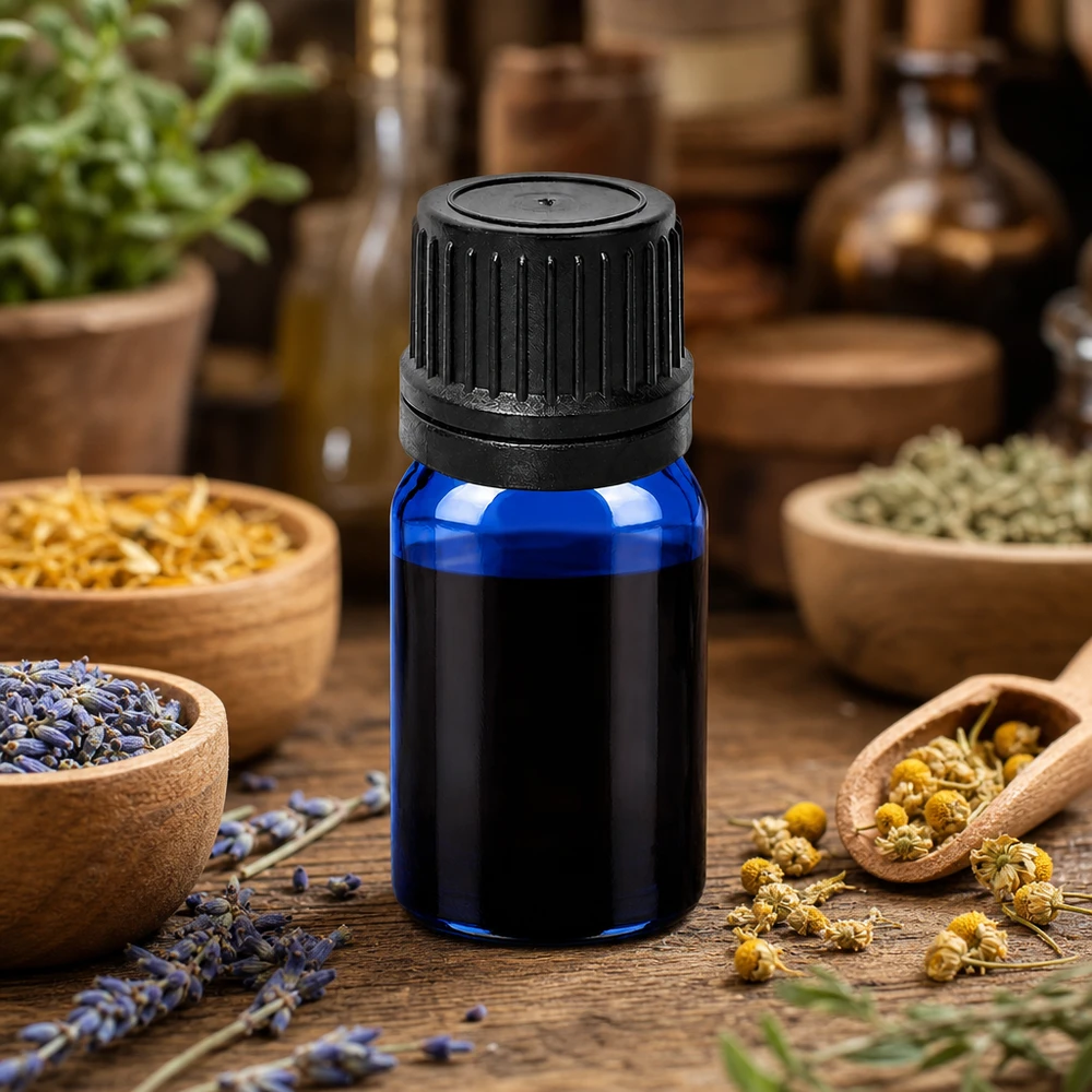 Flacone contagocce da 5 ml 1 mm nero OV BlueLine UT18/5 Il flacone per farmacisti da 5 ml in vetro colorato protegge le sostanze sensibili alla luce dai raggi UV