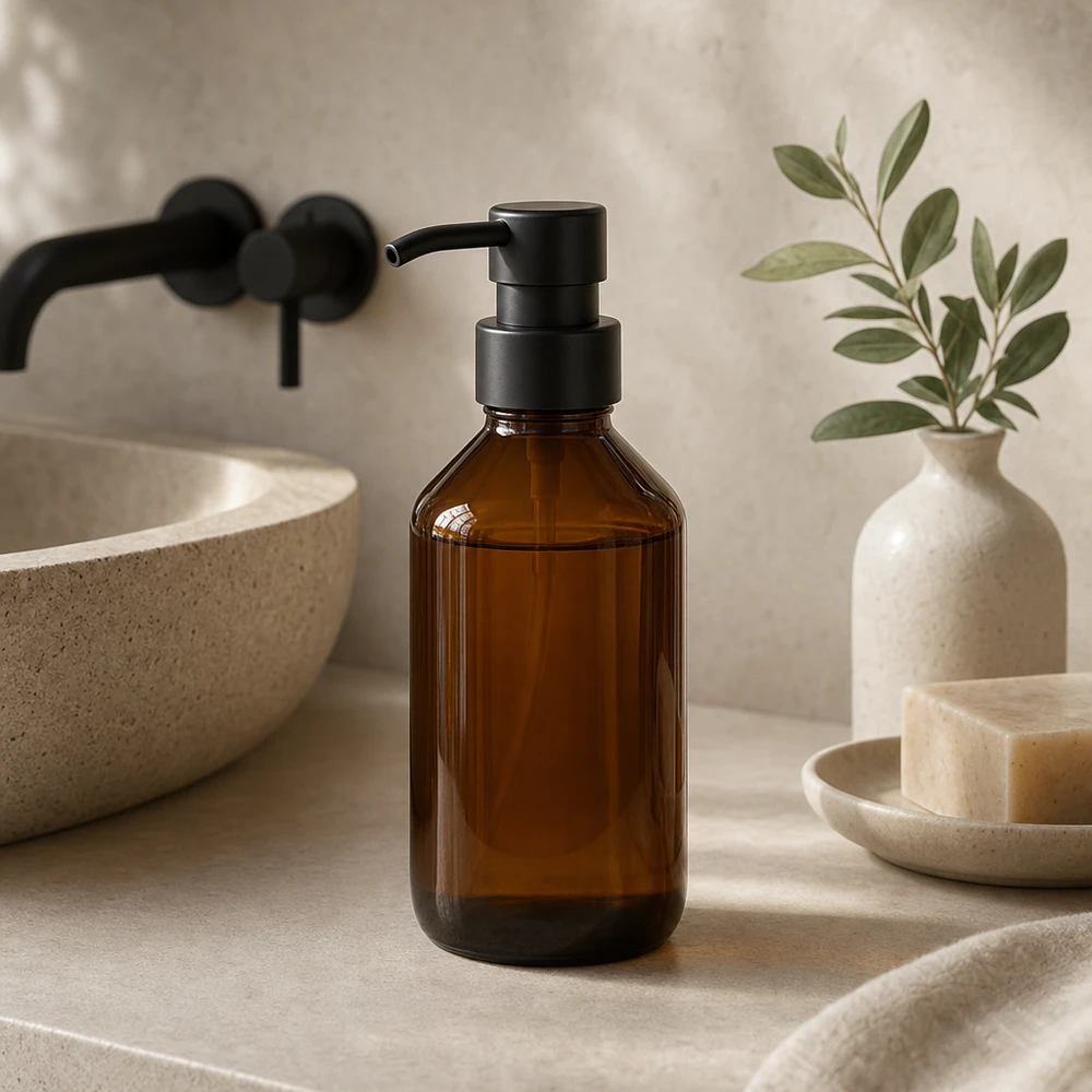 Flacone per medicinali da 100ml marrone, senza tappo PP28 ApoGlas Bottiglia piccola da 100 ml in vetro ambrato senza tappo, ideale per i rimedi omeopatici PP28 filetto