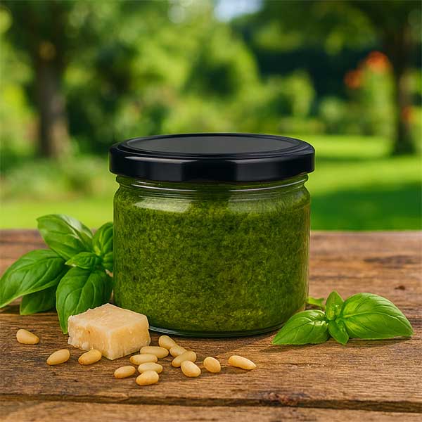 Barattolo rotondo da 540 ml con coperchio BasicSeal nero UNiTWIST.