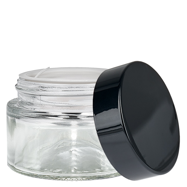 Barattolo di vetro 30ml trasparente con coperchio UNiTWIST