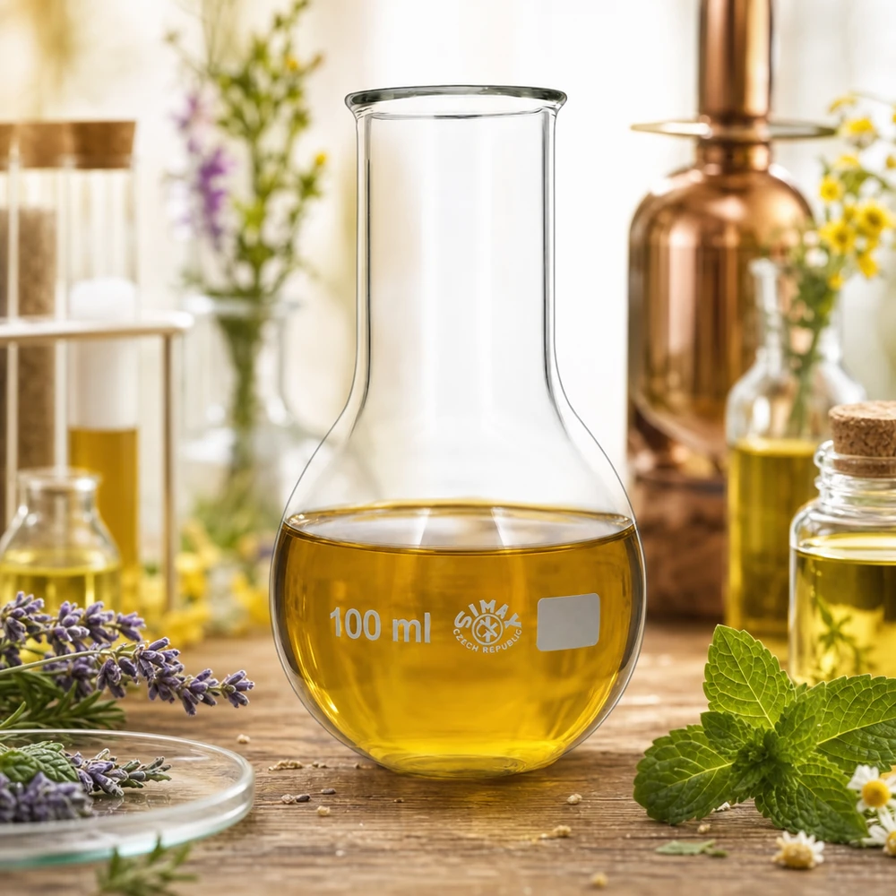 Pallone da distillazione da 100 ml con ampia apertura, ideale per l'estrazione e il work-up