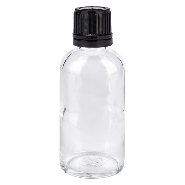 Flacone contagocce da 50ml 1mm nero OV ClearL. UT18/50