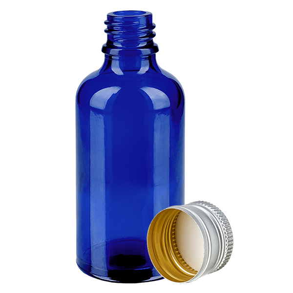 Bottiglia da 50ml 11mm SV alluminio-argento STD BluL.UT18/50