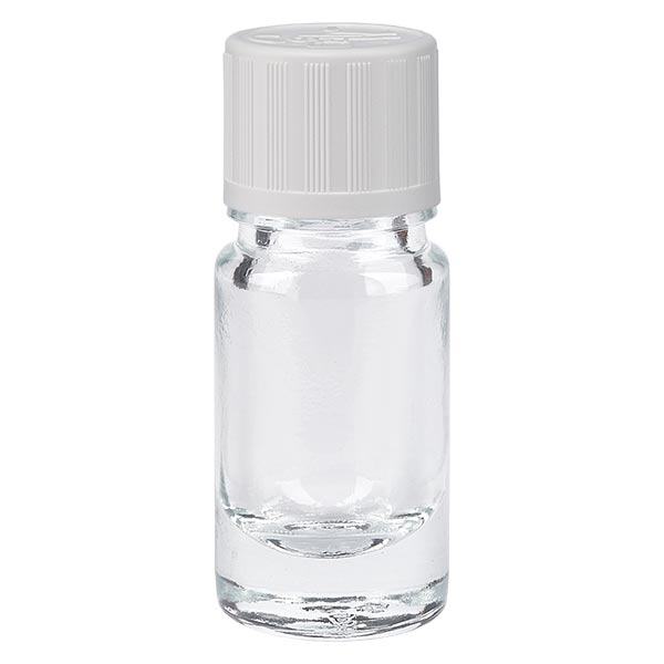 Flacone contagocce trasparente da 5 ml. STD KiSi bianco/1,2 mm ApoGlas