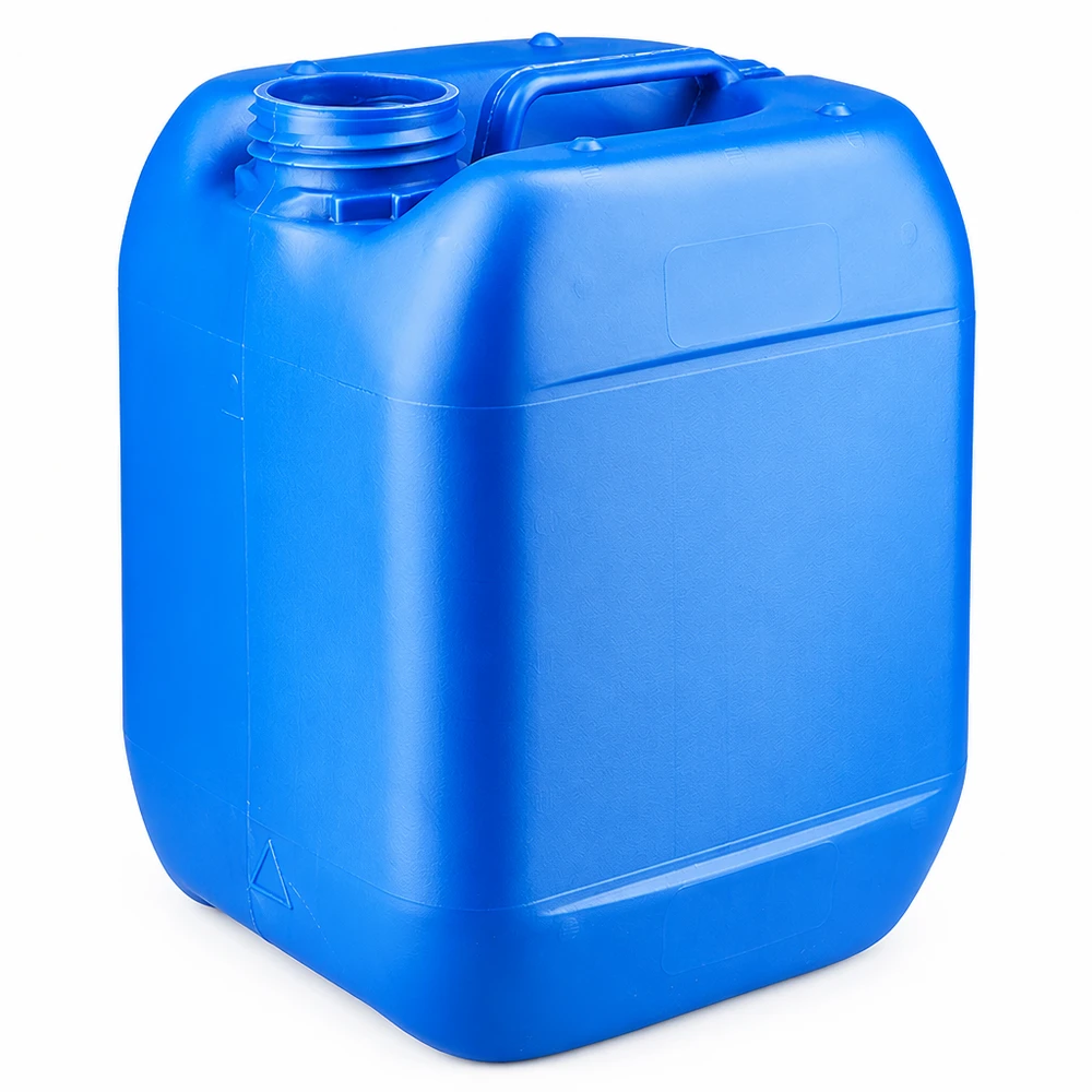 Tanica 5 litri blu senza tappo Tanica in plastica blu da 5 litri senza tappo, con maniglia, in HDPE