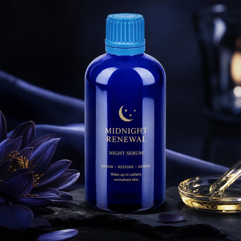 Bottiglia da 100ml 11mm SV blu OV BlueLine UT18/100 Elegante flacone da 100 ml dal design blu intenso con tappo a prova di bambino da 11 mm