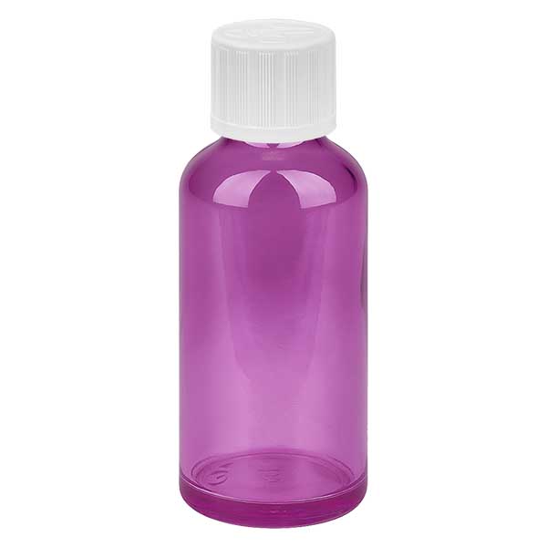 Flacone da 50ml tappo a vite 11mm bianco standard a prova di bambino PurpleLine UT18/50