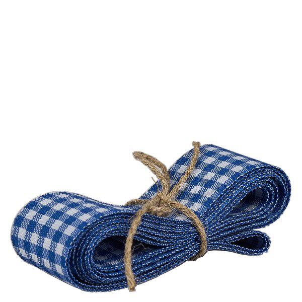 Nastro in tessuto blu/bianco per decorazioni 300cm